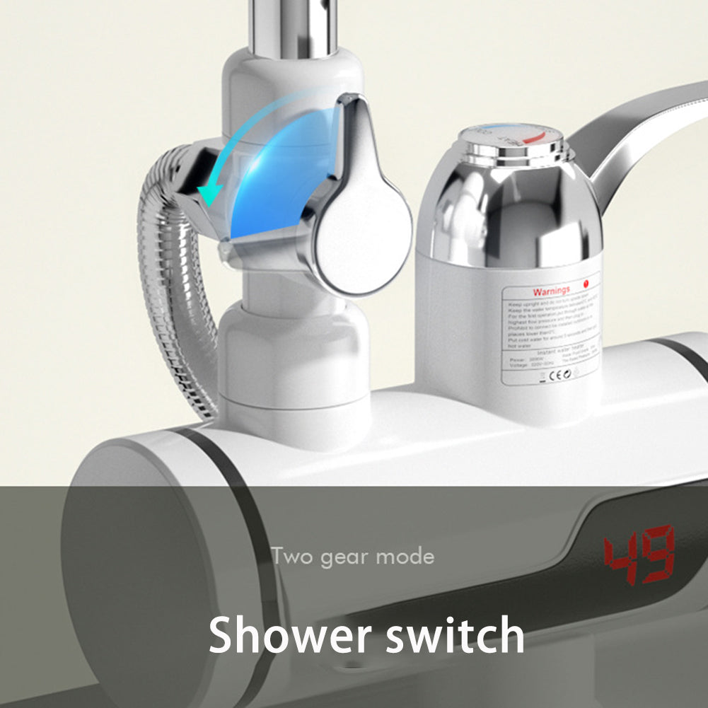 Robinet chauffe-eau électrique instantané 3000W, 220V, prise ue, affichage Digital, sans réservoir, pour la cuisine et la salle de bain, douche chaude